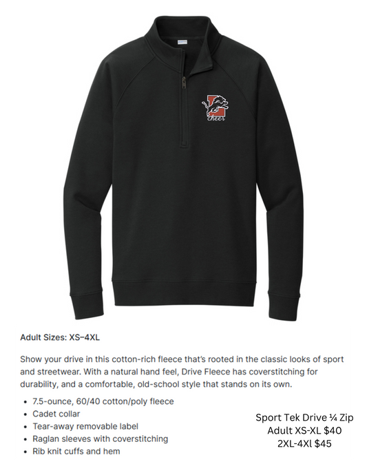 LHS Cheer Embroidered 1/4 Zip Sweatshirt