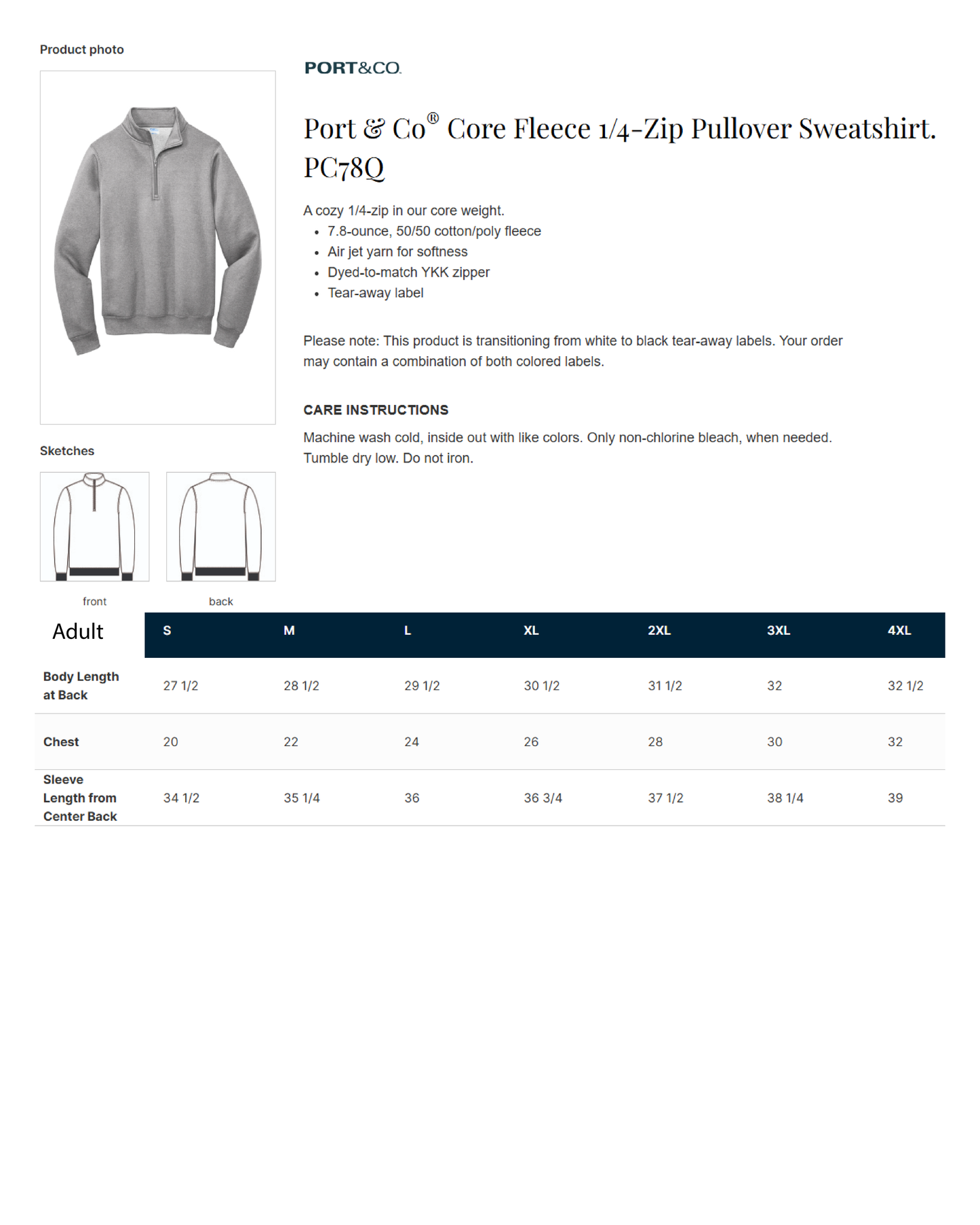 LHDD 1/4 Zip Sweatshirt