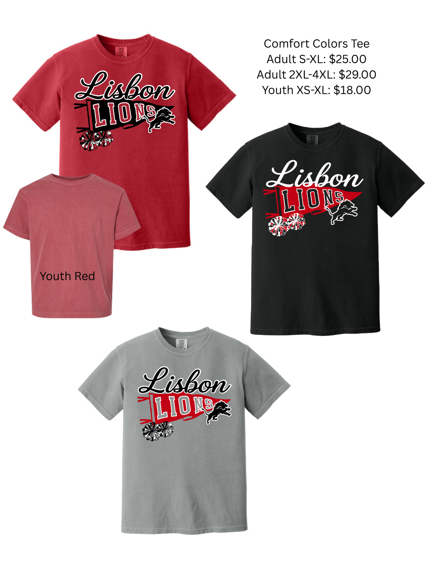 LHS Cheer Comfort Colors T-Shirt