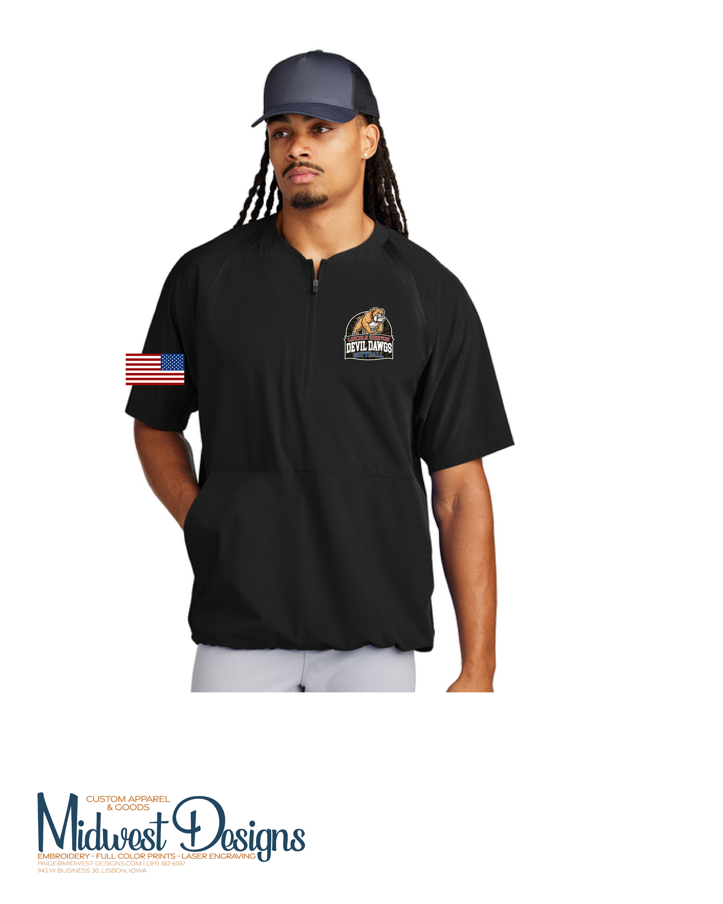 LHDD 1/2 Zip Short Sleeve Jacket
