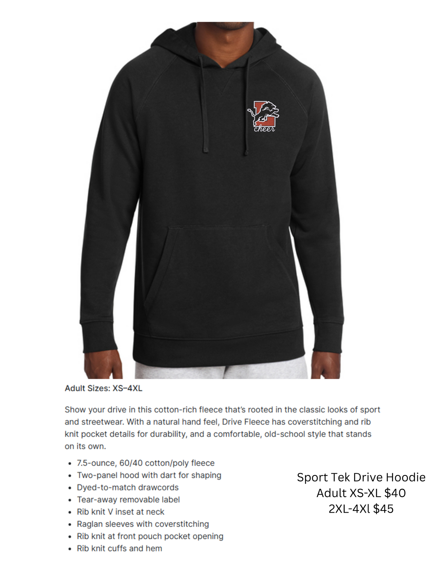 LHS Cheer Embroidered Hoodie
