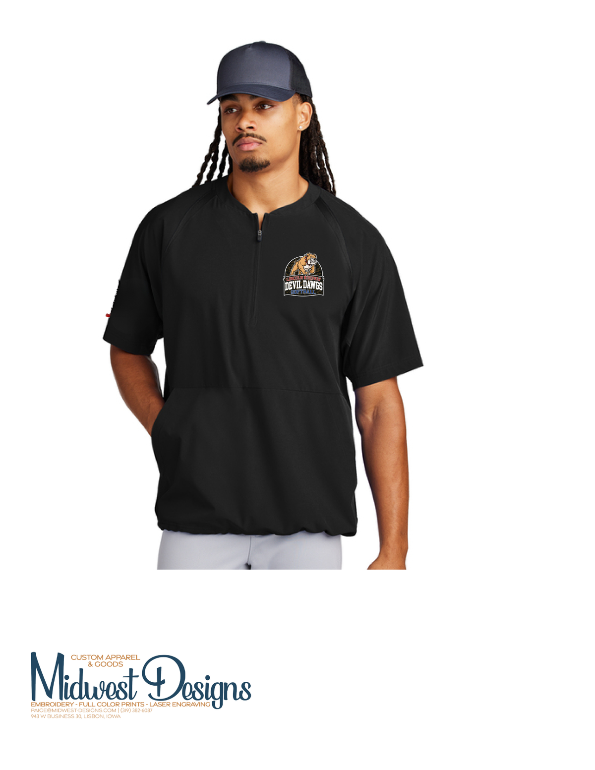 LHDD 1/2 Zip Short Sleeve Jacket